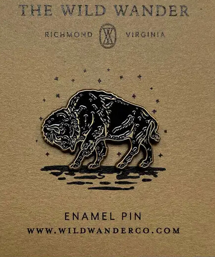 Bison Enamel Pin TWW