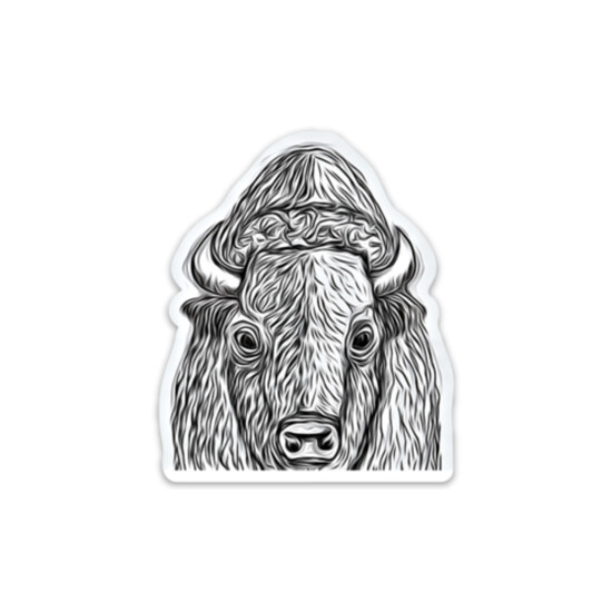 Blk Wht Buffalo Sticker