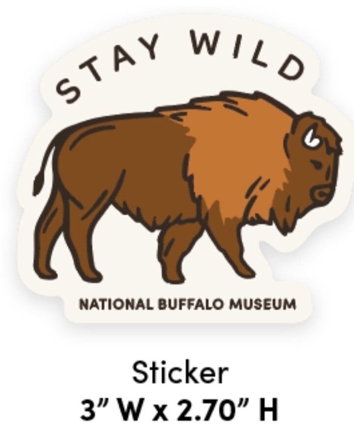 Stay Wild Bison Sticker