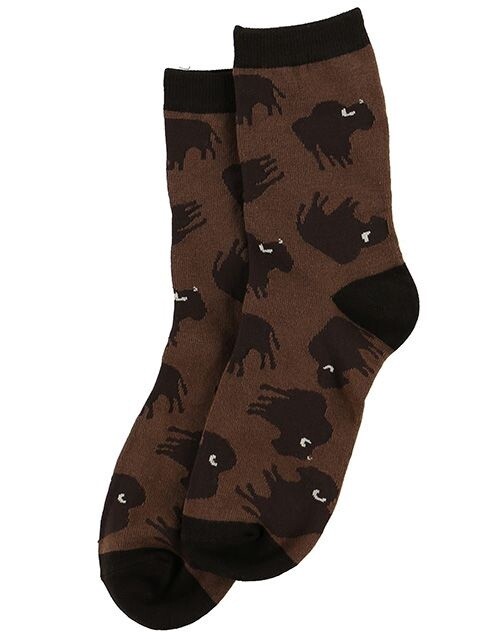 Buffalo Crew Sock Brown
