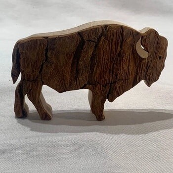Bark Standing Bison