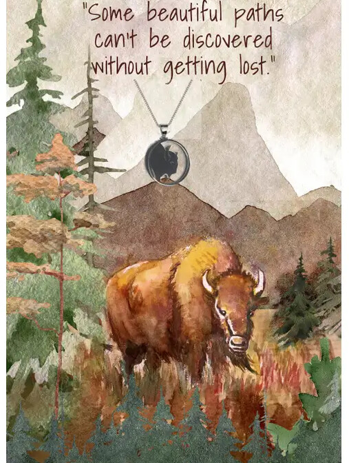 Card w/Bison Necklace