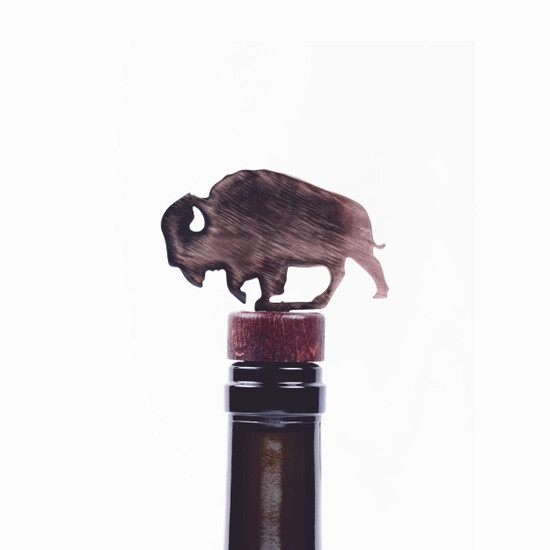 Bronze Bison Bottle Stopper