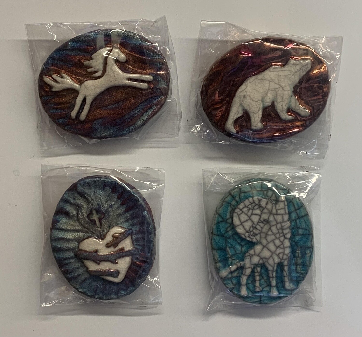 Raku Medallion Magnet 1.5&quot;