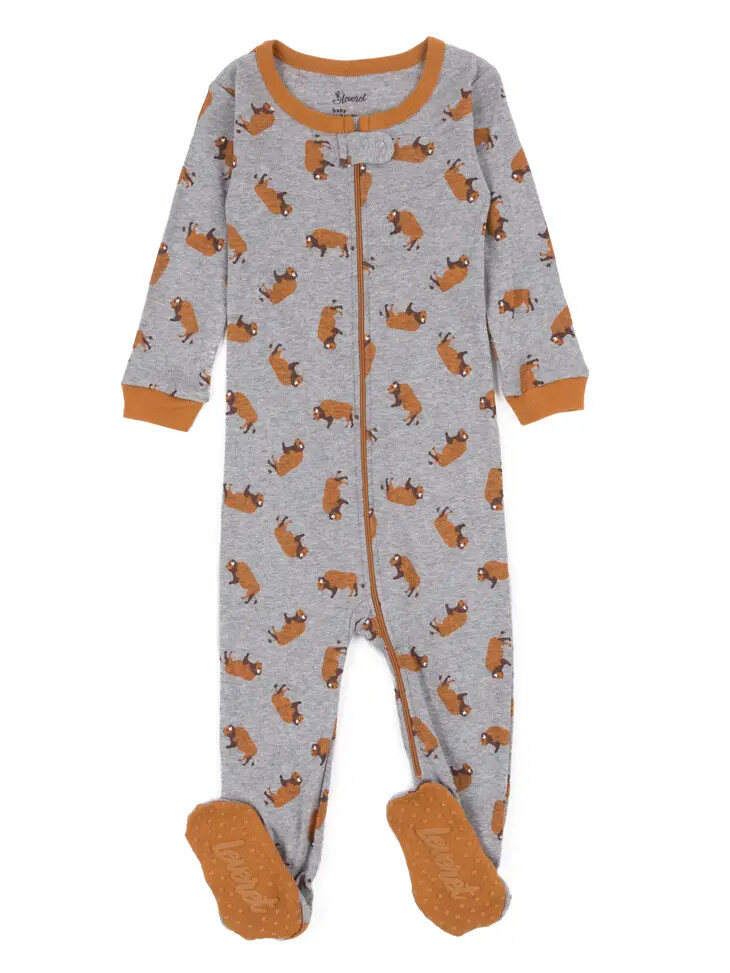 Footed Bison PJs