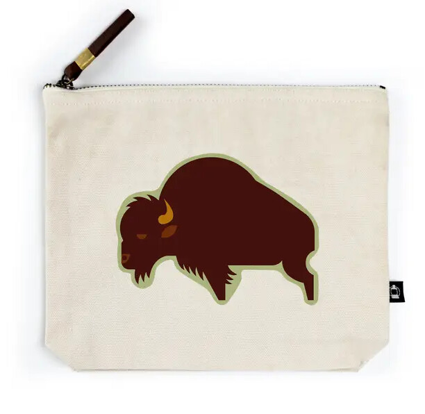 Geometric Bison Pouch
