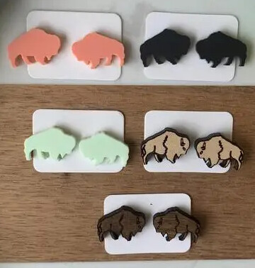 Buffalo Stud Earrings
