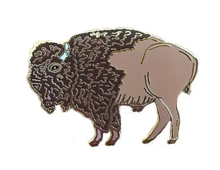 Bison Enamel Pin - Noteworthy