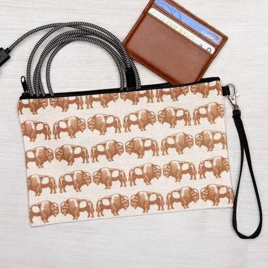 Large Bison Zipper Pouch