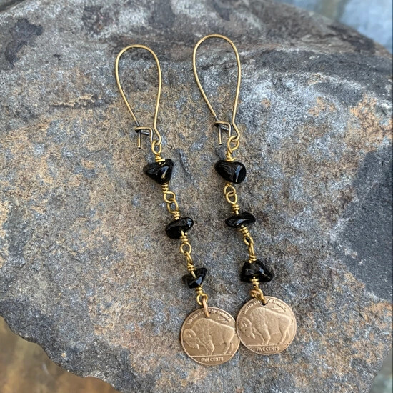 Black Buffalo Earrings