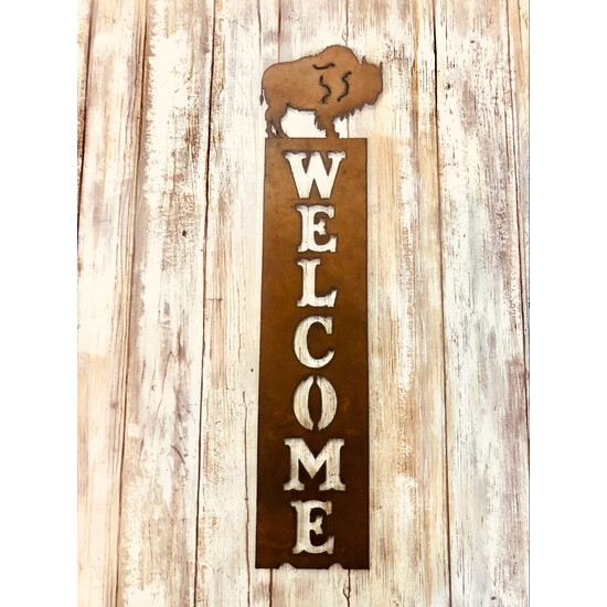 Buffalo Vertical Welcome Sign