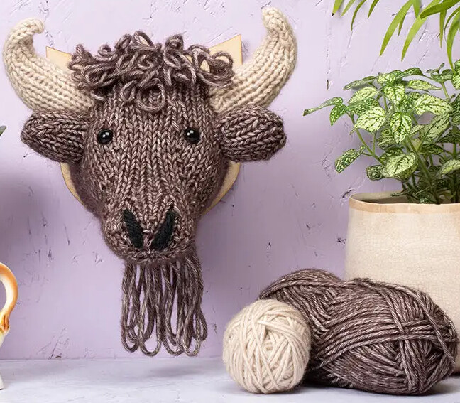Bison Head Knitting Kit