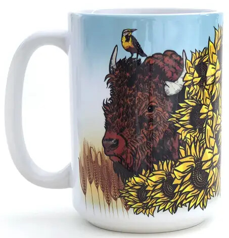 Buffalo and Sunflower Mug