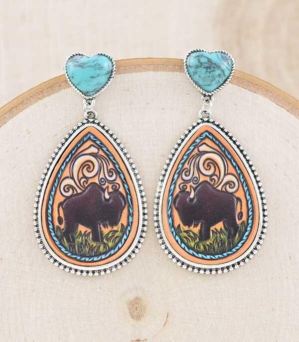 Turquoise Buffalo Teardrop