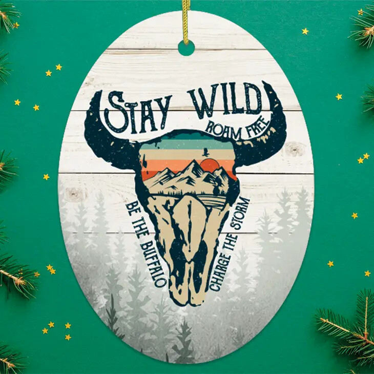 Vintage Buffalo Ornament