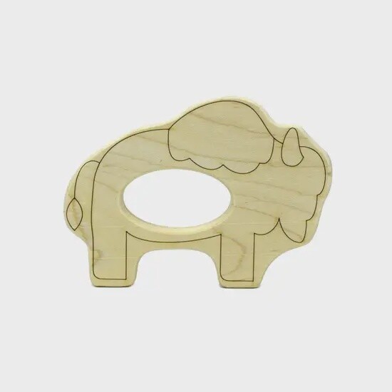 Bison Wood Toy Teether