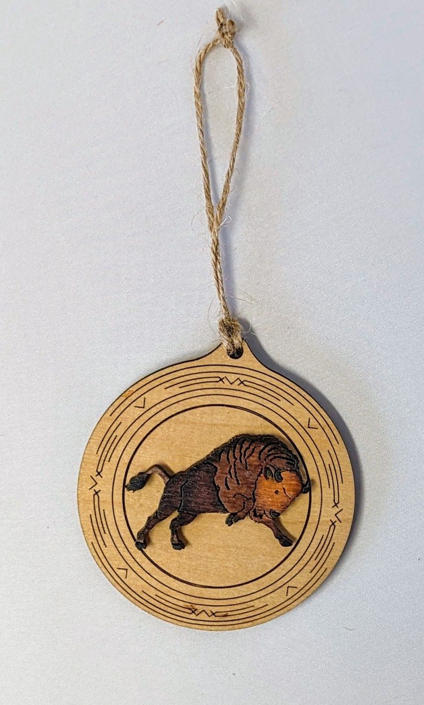 Twisted Pine Bison Ornament