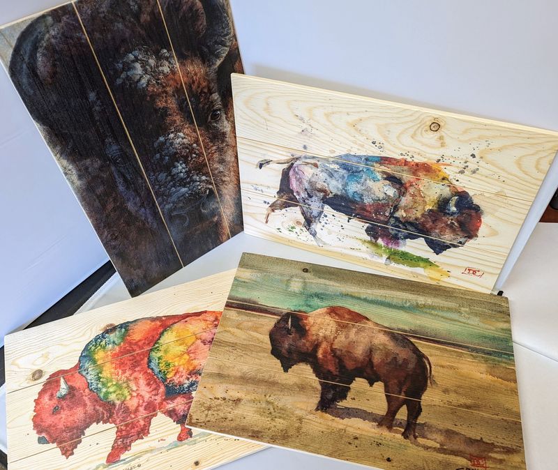 Bison Wood Wall Art