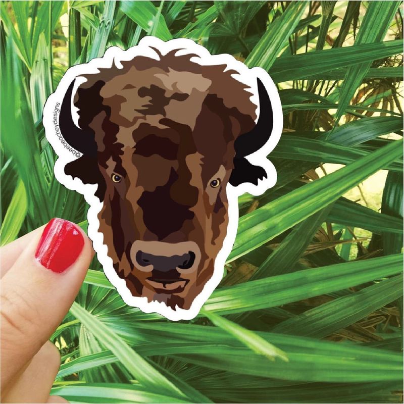 Bison Head Sticker