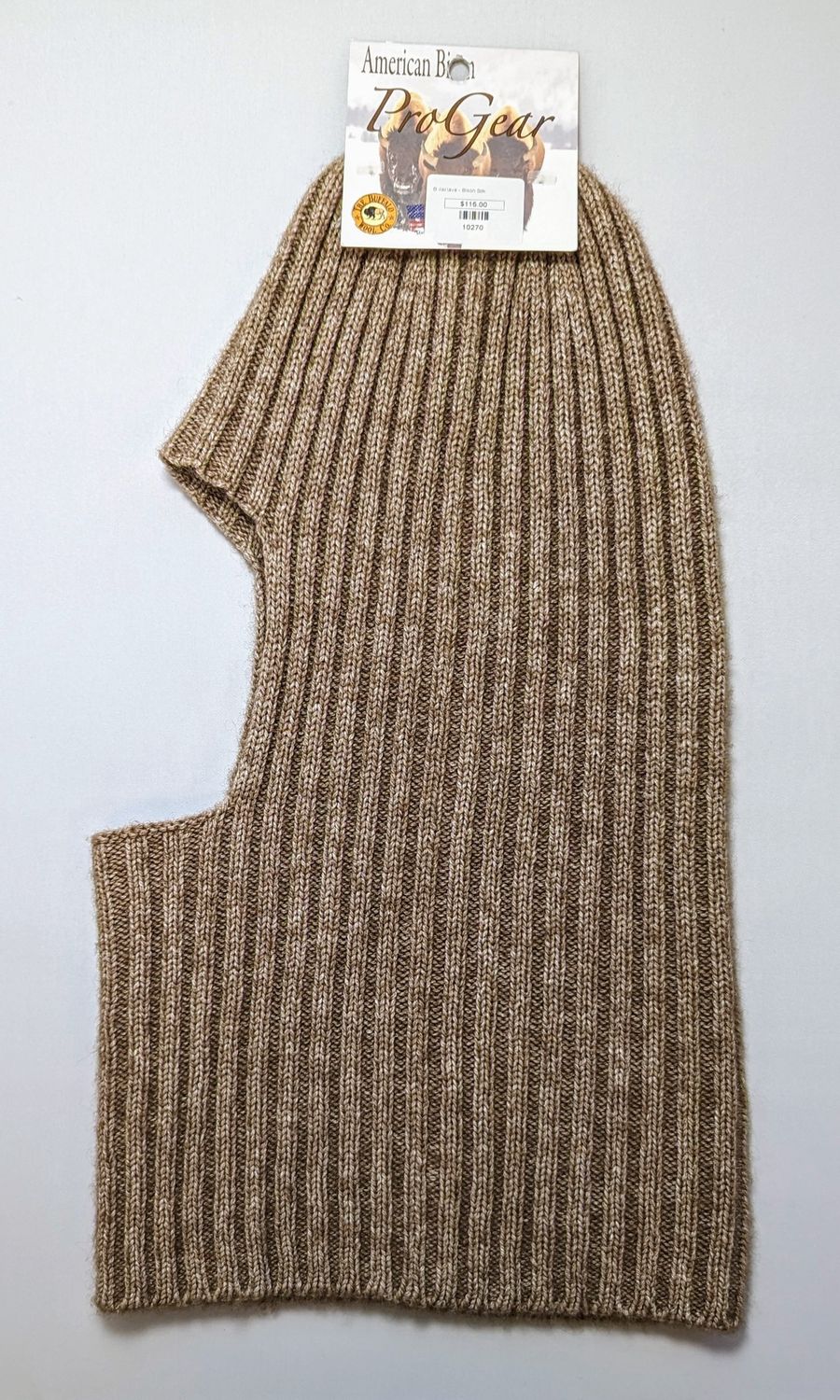 American Bison Balaclava, Color: Tan, Fiber Blend: 50/50 Bison &amp; Silk