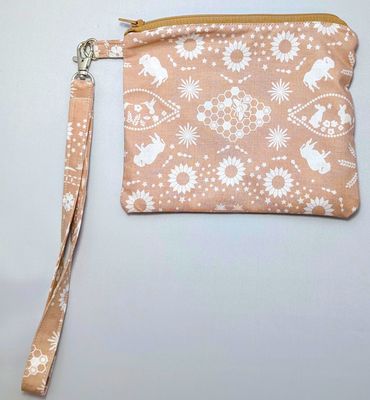 Bison Print Zipper Pouch