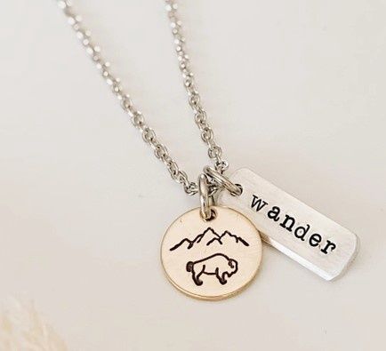 Wander Bison Mountain Necklace