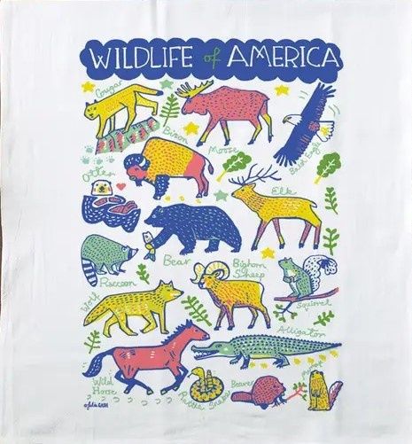 Wildlife of America Tea Towel