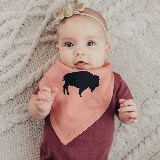 Buffalo Bison Bandana Bib