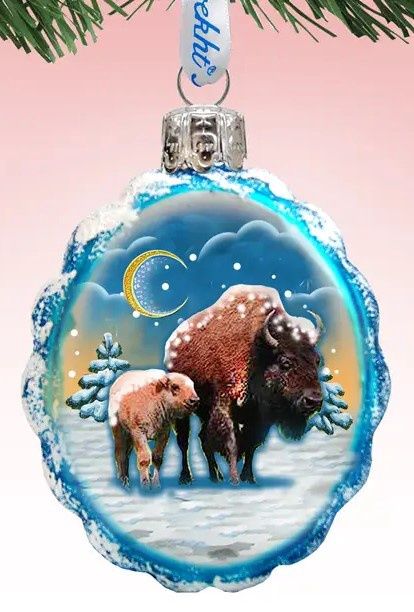 Buffalo Glass Ornament