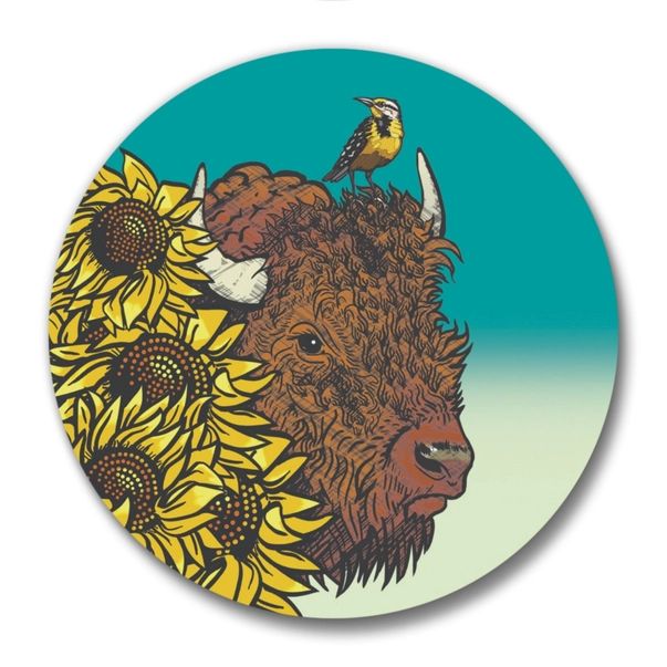 Sunflower Bison Magnet Bottle