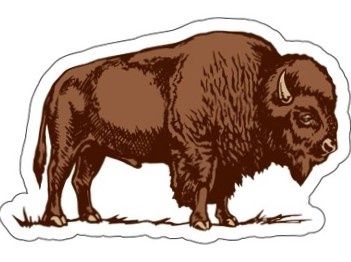 Bison Die Cut Sticker