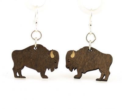 Wood Buffalo Earrings