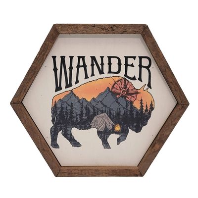 Wander Bison - Hexagon Sign