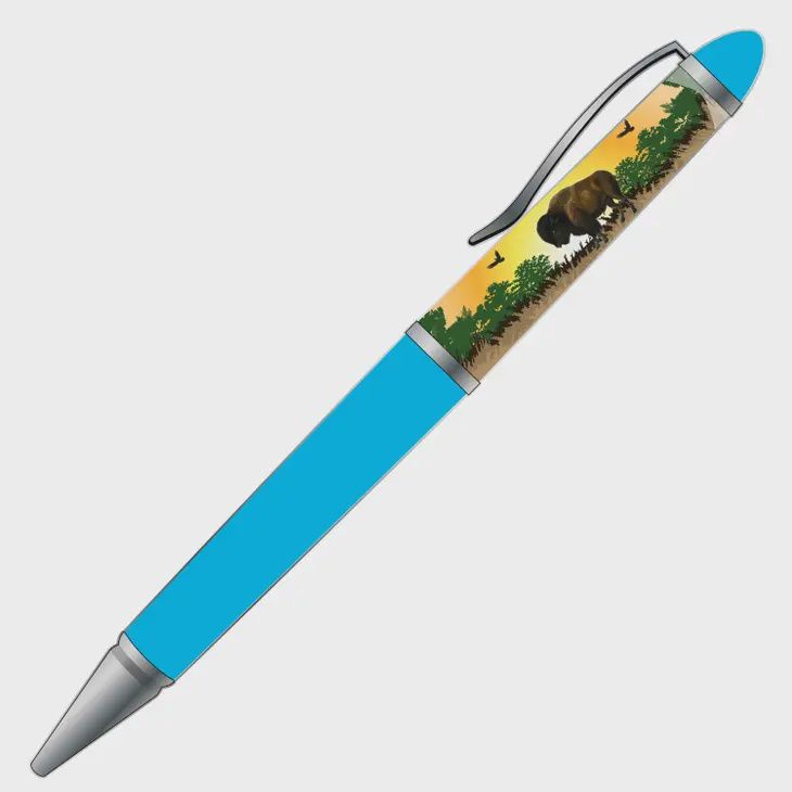 Bison Floaty Pen, Color: Light Blue