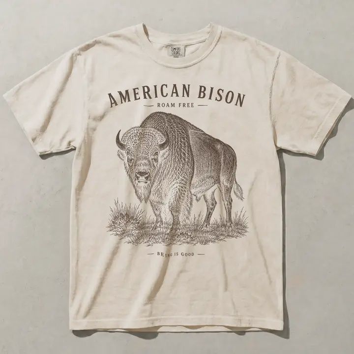 American Bison Roam Free Tee