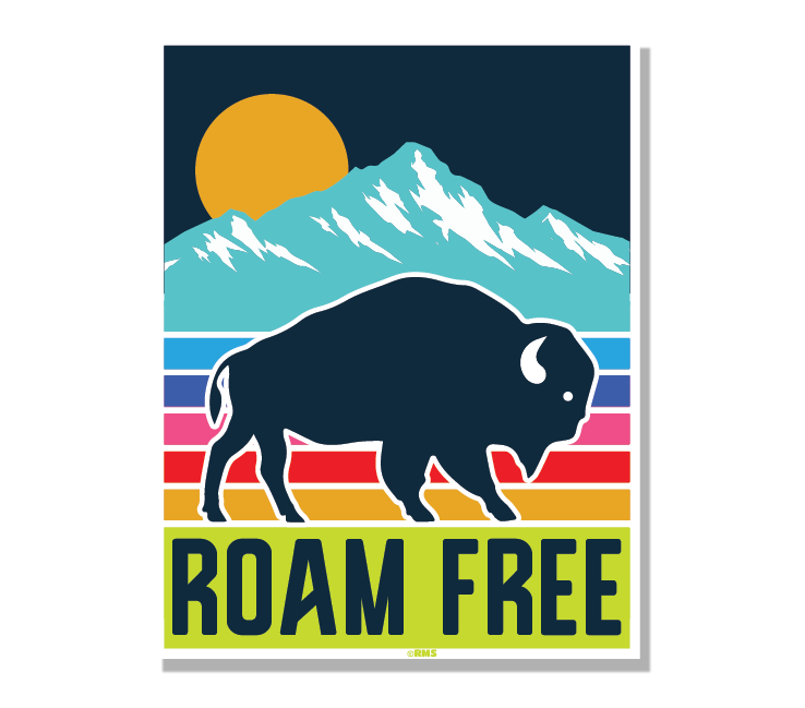 Roam Free Sticker