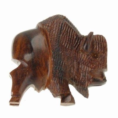 Buffalo 3D Magnet Ironwood Carving