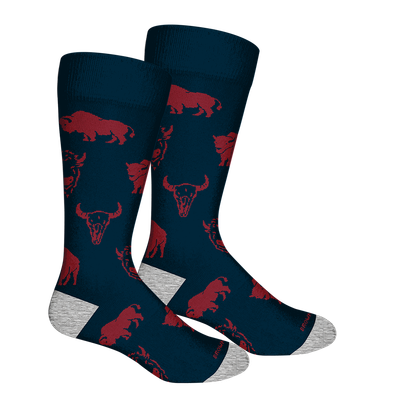 Bison and Skull Socks