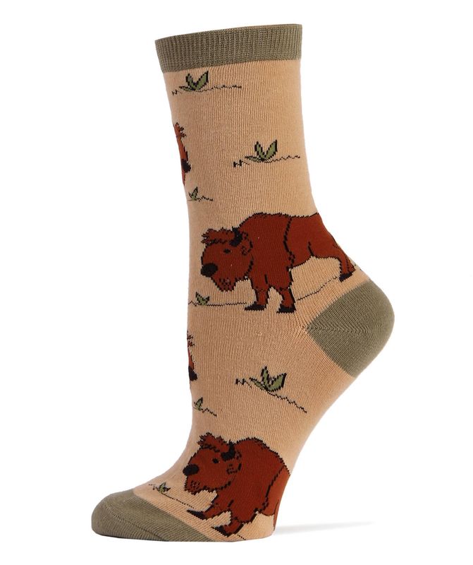 Buffalo | Women's Cotton Crew Funny Animal Socks