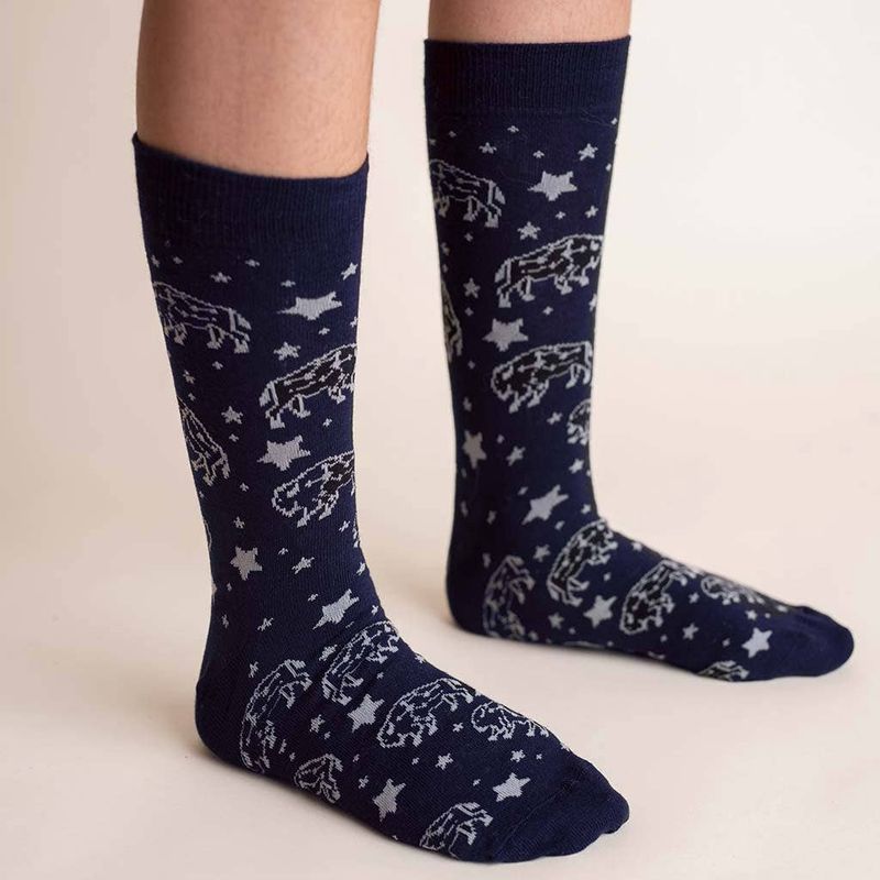 Bison Buffalo Constellation Socks