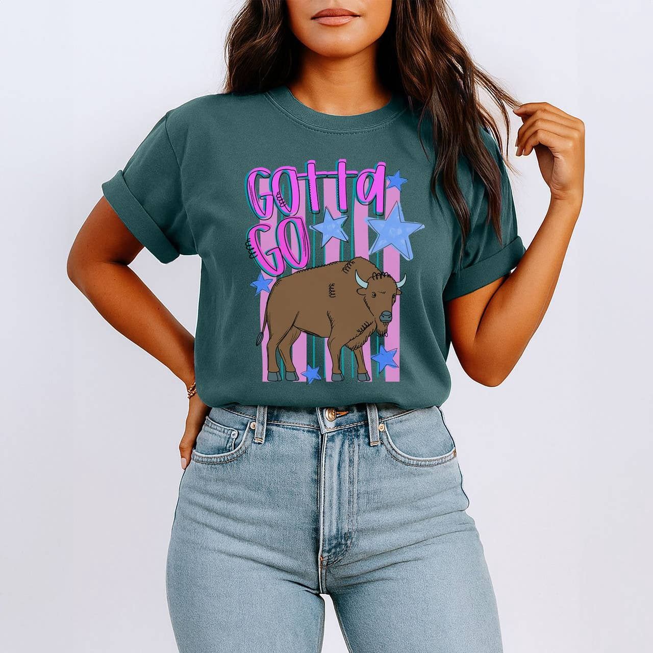 Gotta Go Buffalo Stripes Tee, Size: Small