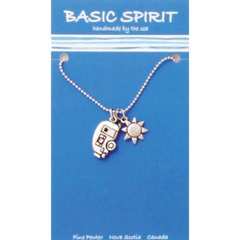 Camper/Sun Dbl Charm Necklace