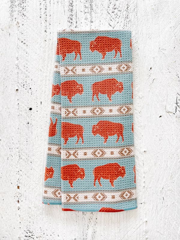 American Bison Kitchen Tea Towel