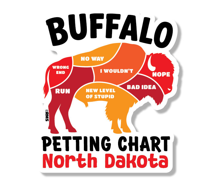 Buffalo Petting Chart Sticker