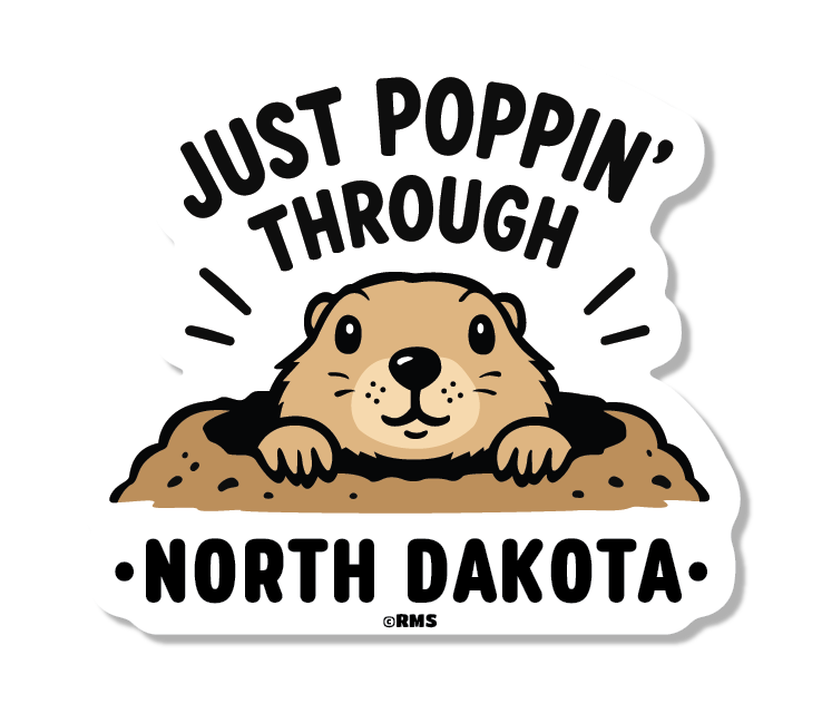 Just Poppin' Through Sticker