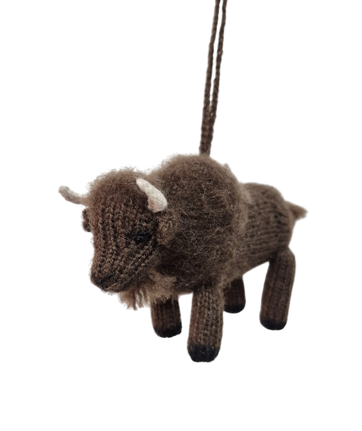 Knitted Bison Ornament