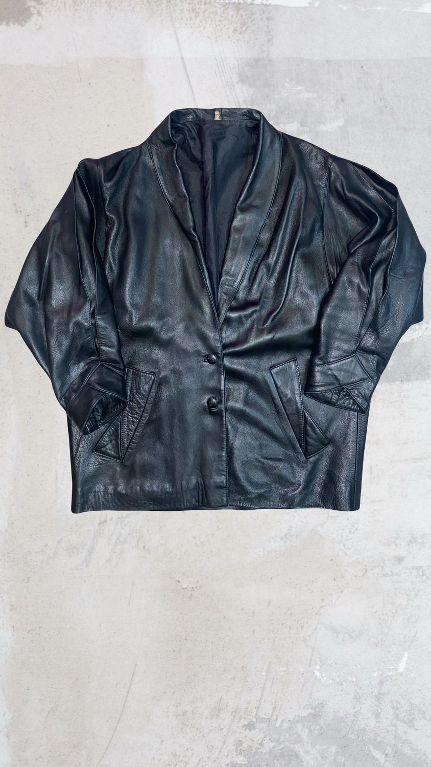 Chaqueta Piel Vintage manga murciélago Chaqueta Piel Vintage manga murciélago