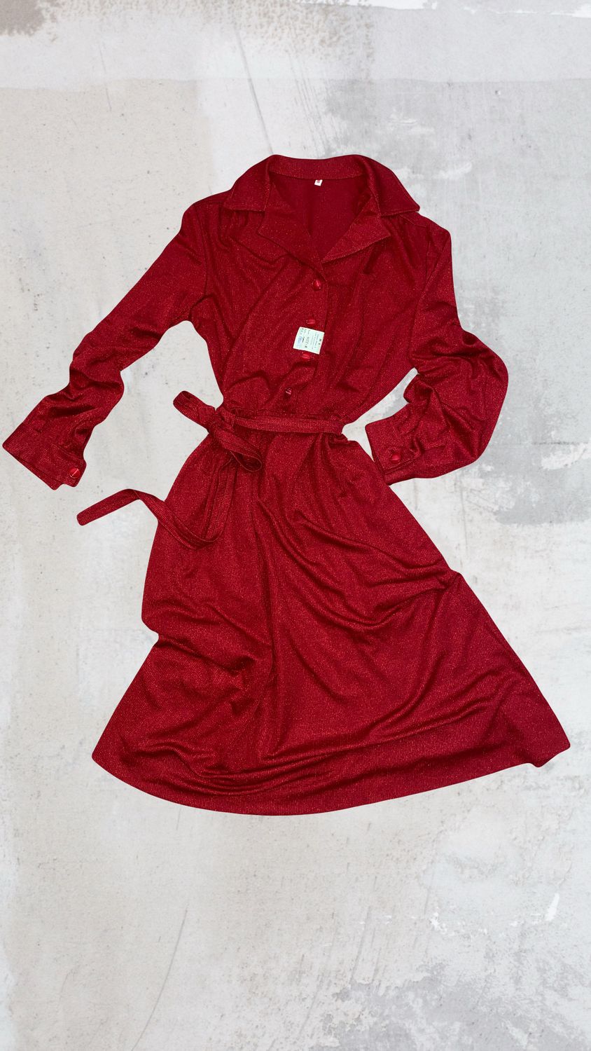 Vestido Vintage Red Sparkle DS