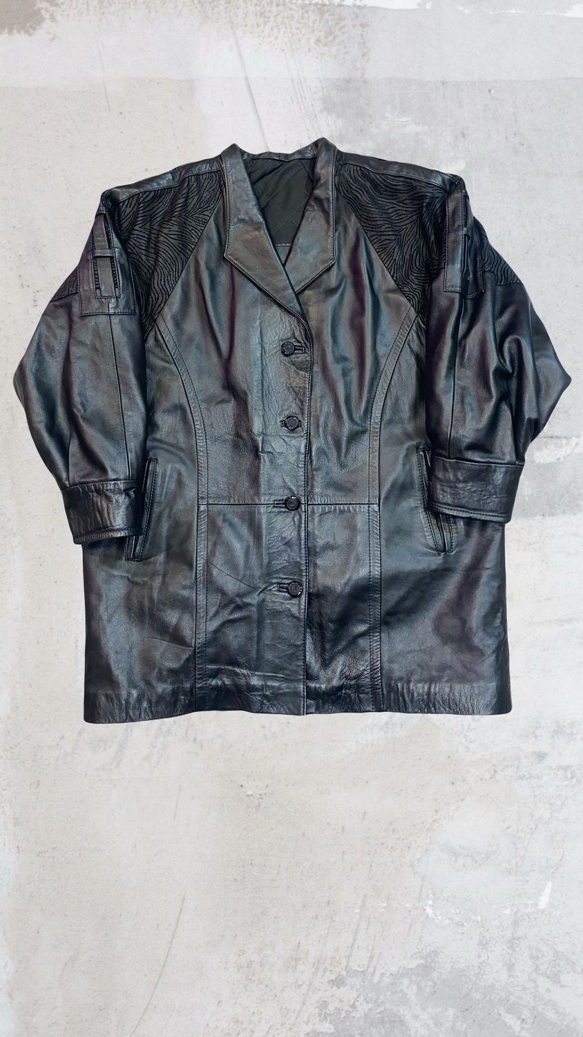 Chaqueta Cuero Vintage Zebra