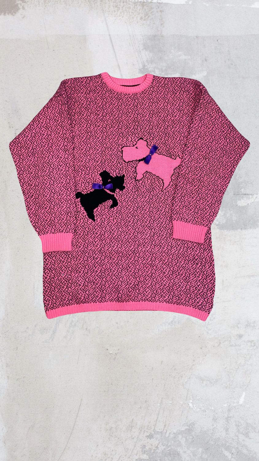 Jersey Vintage Pink Dogs